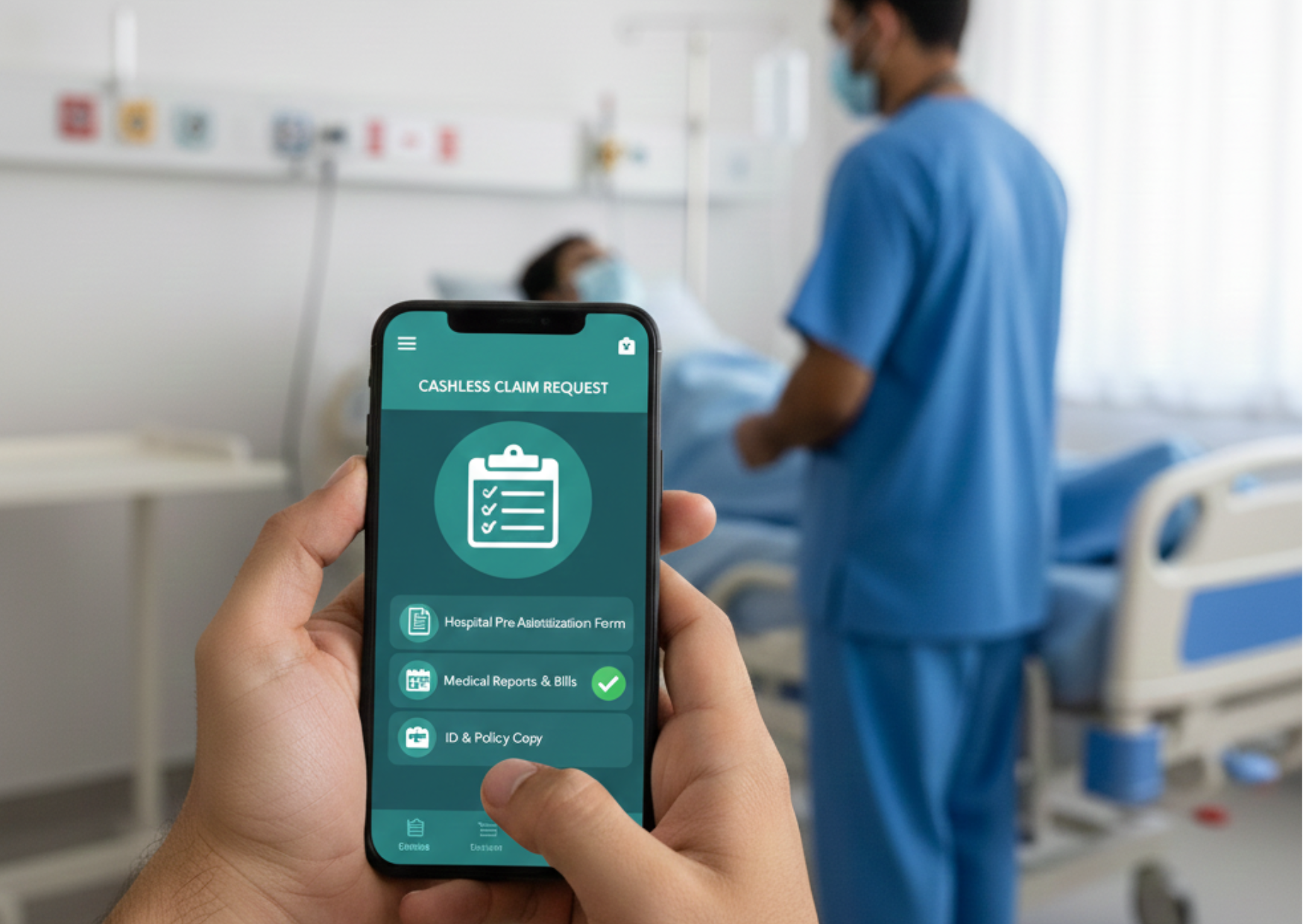 What documents are required for a cashless hospitalization?